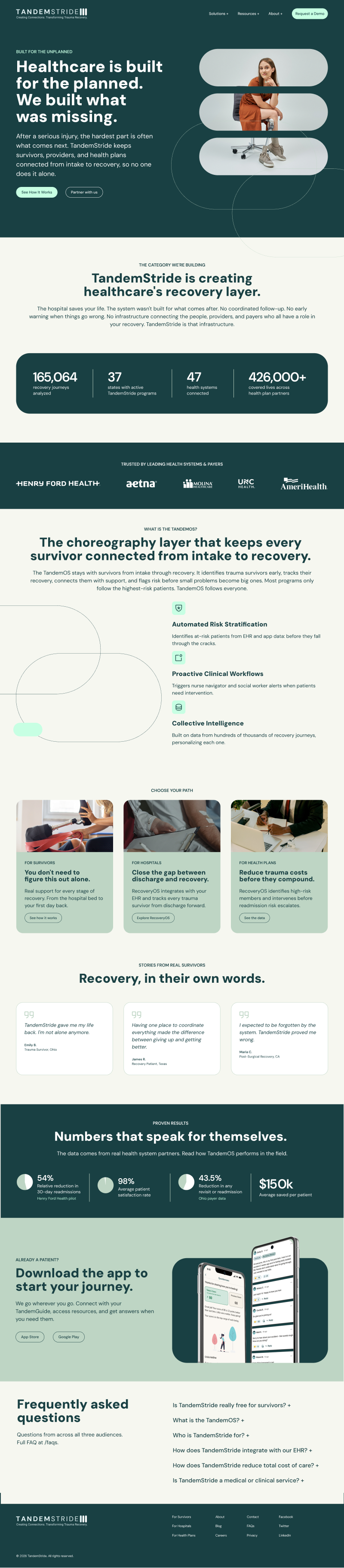 TandemStride website design